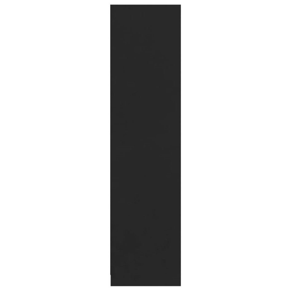 Armario de madera contrachapada negro 100x50x200