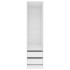 Armario con cajones de madera contrachapada blanco 50x50x200