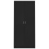 Armario de madera contrachapada negro 90x52x200
