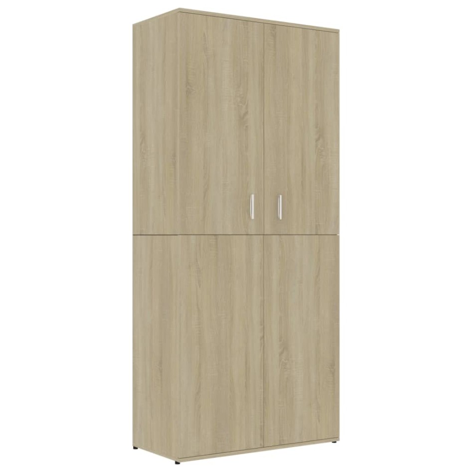Mueble zapatero madera contrachapada color roble 80x39x178