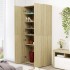 Mueble zapatero madera contrachapada color roble 80x39x178