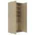 Mueble zapatero madera contrachapada color roble 80x39x178