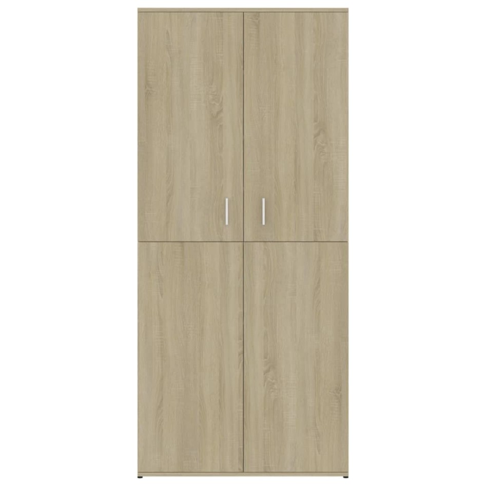 Mueble zapatero madera contrachapada color roble 80x39x178