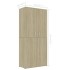 Mueble zapatero madera contrachapada color roble 80x39x178