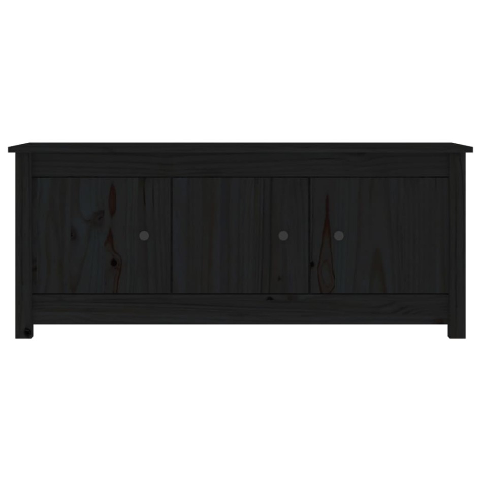 Mueble zapatero de madera maciza de pino negro 110x38x45,5