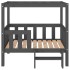 Cama para perros madera maciza de pino gris 95,5x73,5x90