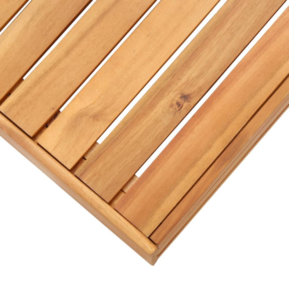 Reposapiés seccional con cojín madera maciza de