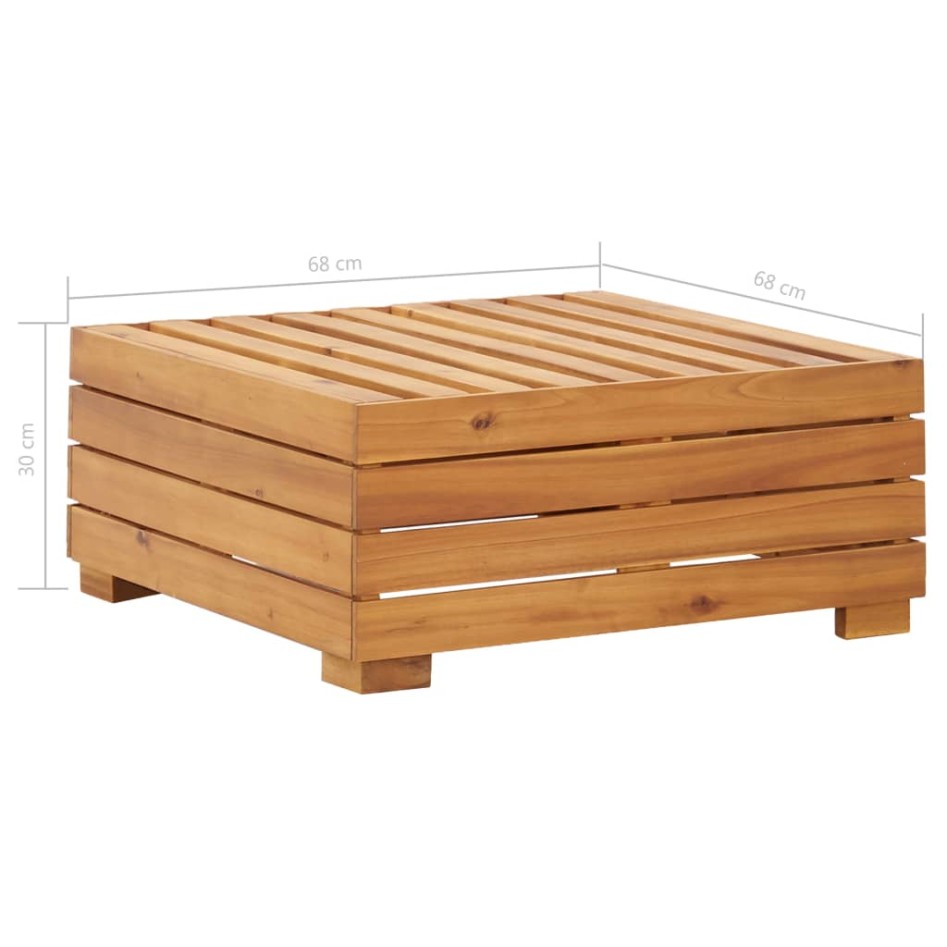 Reposapiés seccional con cojín madera maciza de