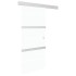 Puerta corredera de vidrio ESG y aluminio plateado 90x205
