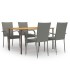 Set de muebles de comedor de jardín 5 piezas de ratán