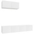 Set de muebles de TV 3 pzas madera contrachapada blanco