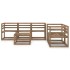 Muebles de jardín 6 pzas cojines madera pino impregnada