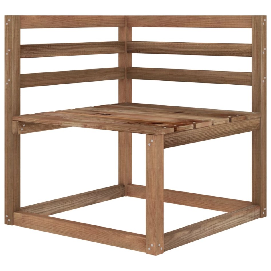 Muebles de jardín 6 pzas cojines madera pino impregnada