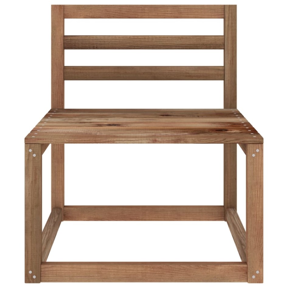 Muebles de jardín 6 pzas cojines madera pino impregnada