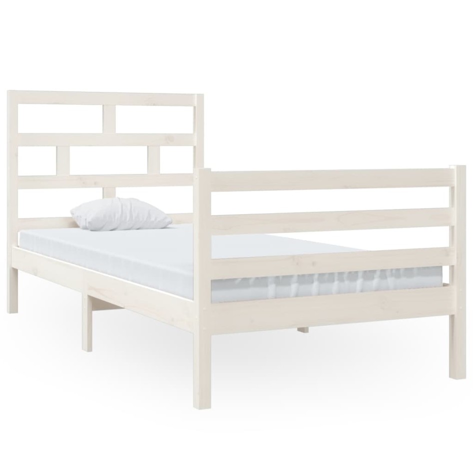 Estructura de cama madera maciza de pino 90x200