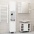 Juego muebles de baño 3 pzas madera de ingeniería blanco