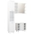 Juego muebles de baño 3 pzas madera de ingeniería blanco