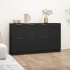 Aparadores 2 uds madera contrachapada negro 60x30x70