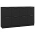 Aparadores 2 uds madera contrachapada negro 60x30x70