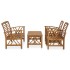 Juego de muebles de jardín 4 piezas madera maciza de