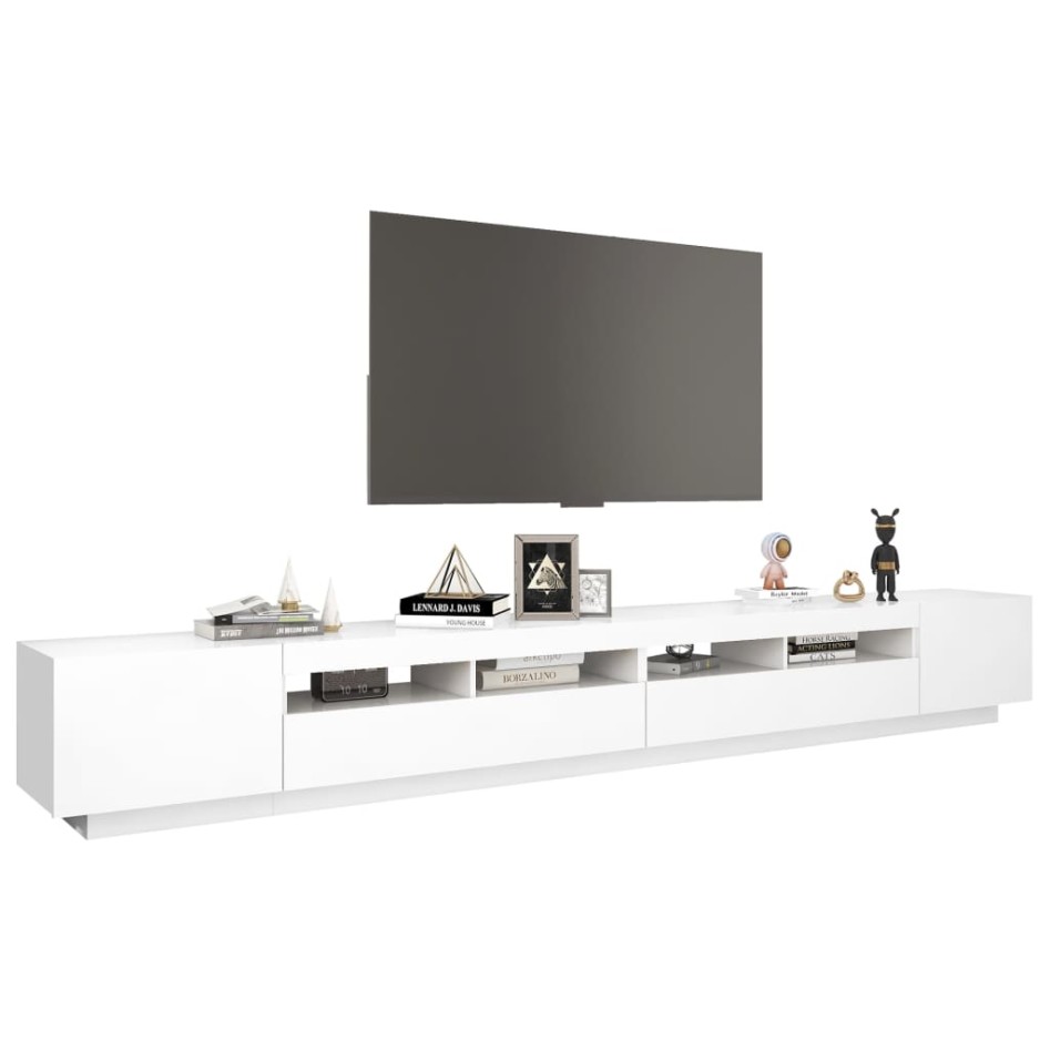 Mueble para TV con luces LED blanco 300x35x40