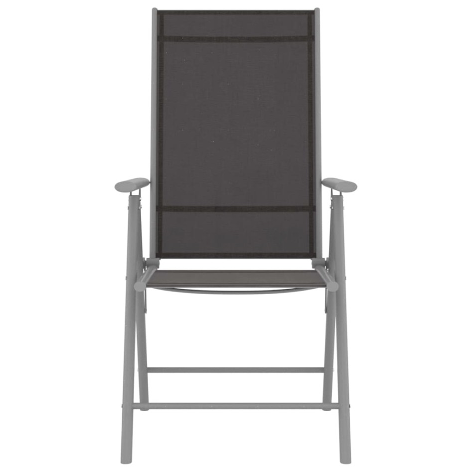 Set de comedor para jardín 5 piezas aluminio y textilene