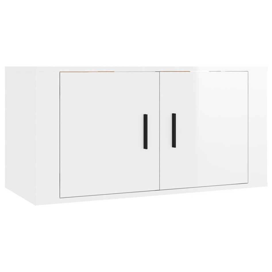 Set de muebles de TV 2 pzas madera contrachapada blanco