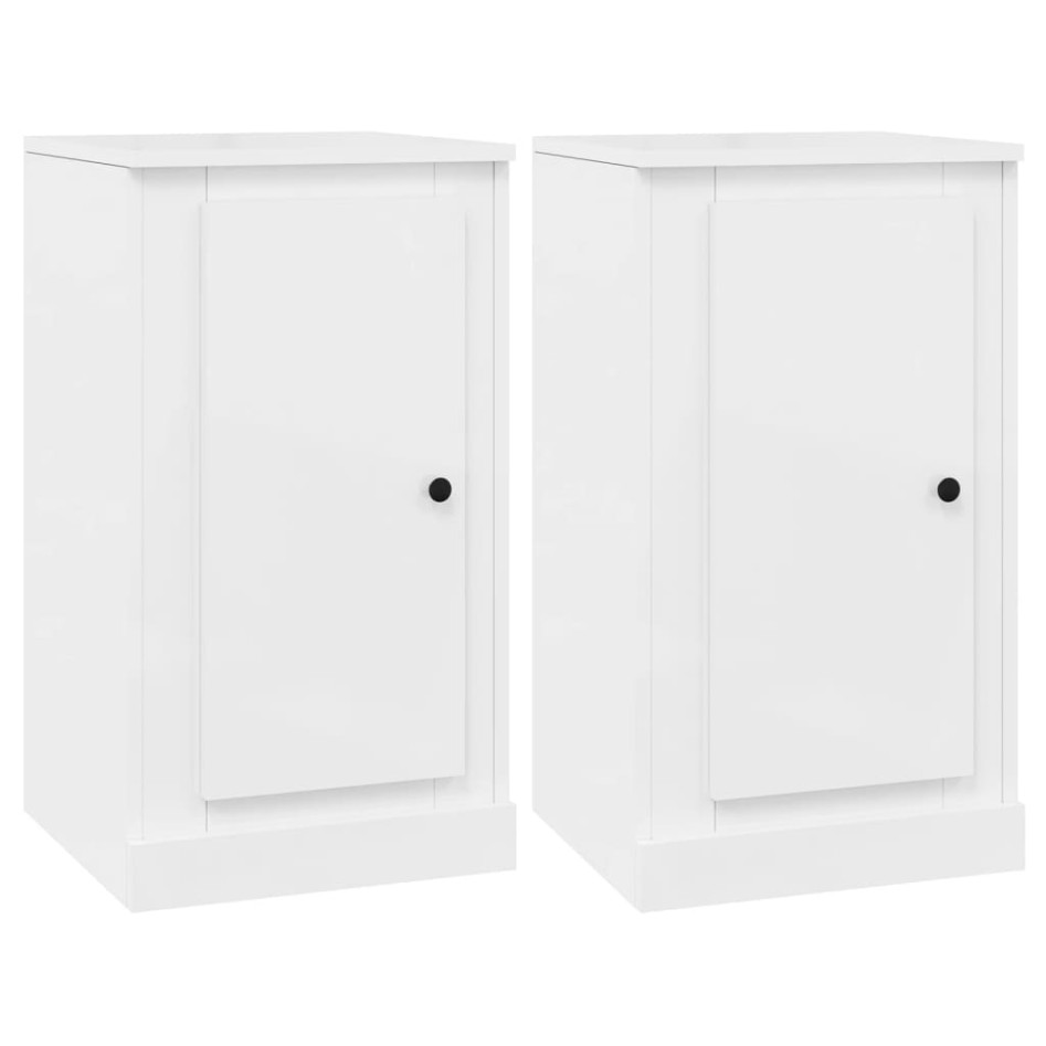 Aparadores 3 uds madera contrachapada blanco