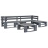 Set de muebles de palés para jardín 4 piezas madera