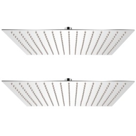 Cabezal de ducha efecto lluvia 2 uds acero inoxidable 40x40