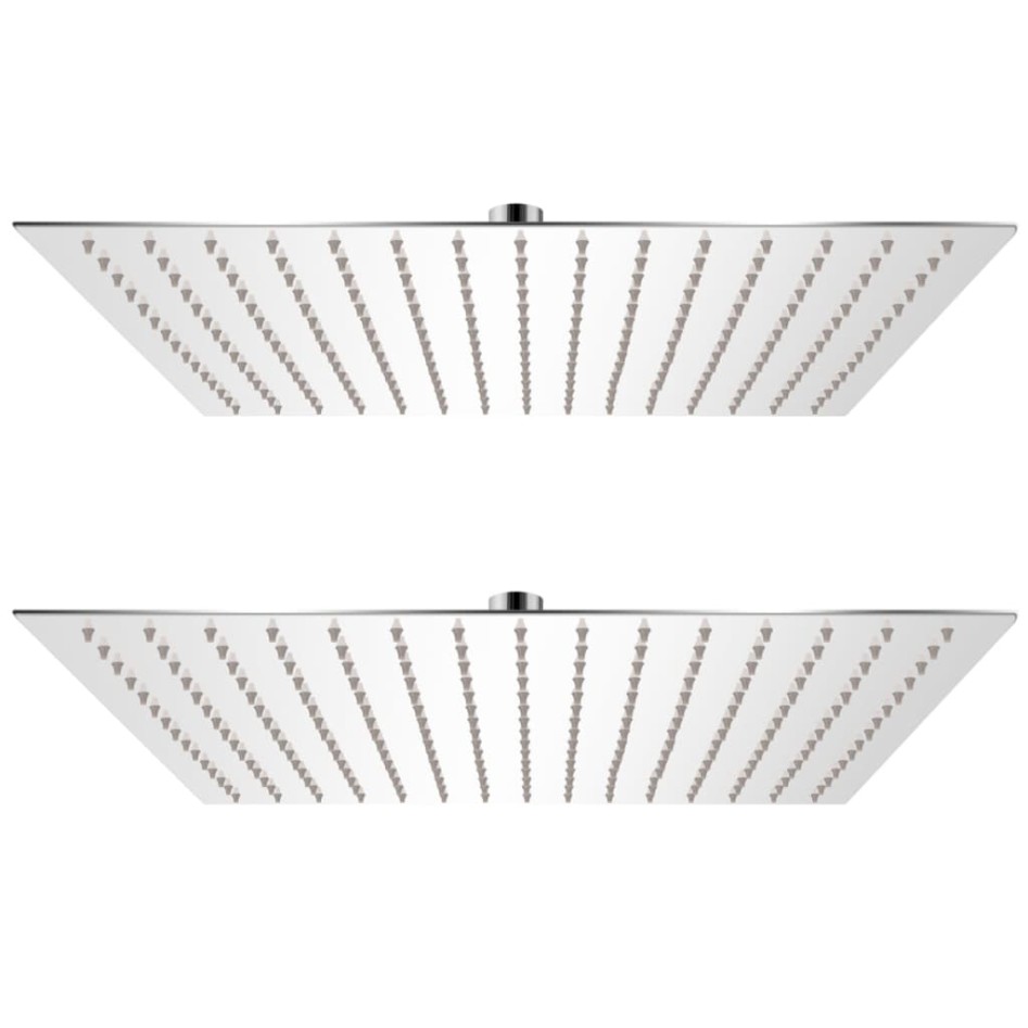 Cabezal de ducha efecto lluvia 2 uds acero inoxidable 40x40