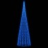 Árbol de Navidad en asta de bandera 3000 LED azul 800