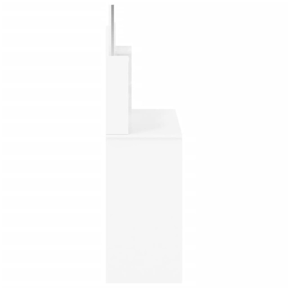 Tocador con espejo blanco brillante 96x39x142