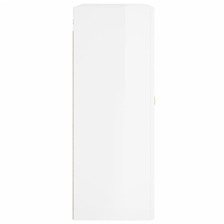 Armarios de pared 2 uds madera de ingeniería blanco