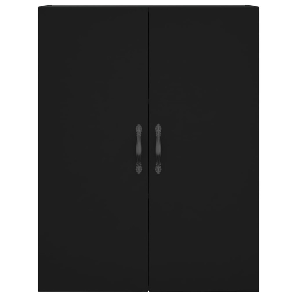 Aparador alto madera contrachapada negro 69,5x34x180