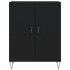 Aparador alto madera contrachapada negro 69,5x34x180