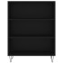 Aparador alto madera contrachapada negro 69,5x34x180