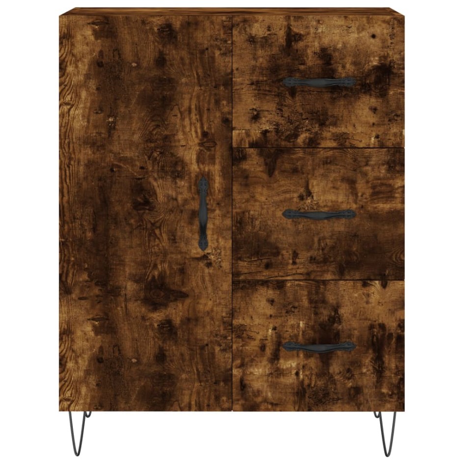 Aparador alto madera contrachapada roble ahumado 69,5x34x180