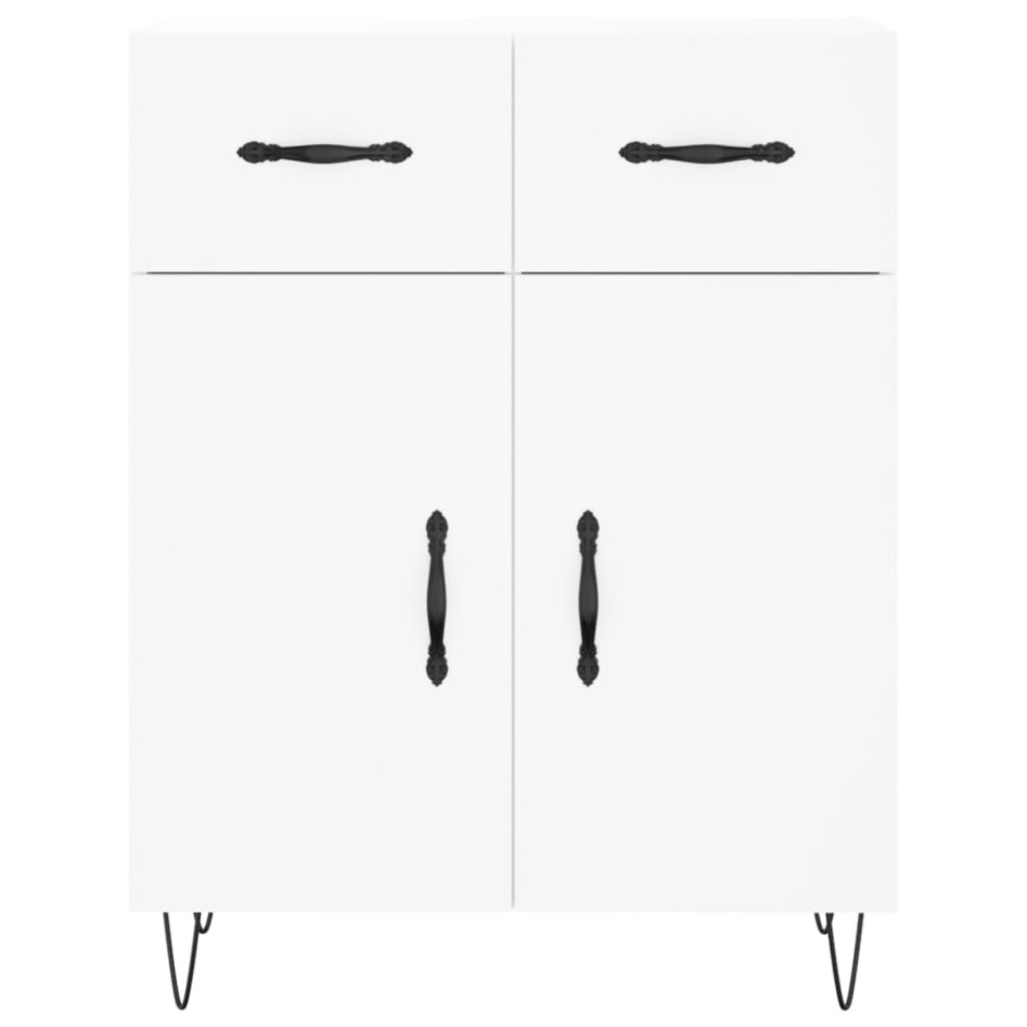 Aparador alto madera contrachapada blanco 69,5x34x180