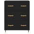 Aparador alto madera contrachapada negro 69,5x34x180