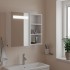Mueble de baño con espejo y luz LED blanco 60x13x52