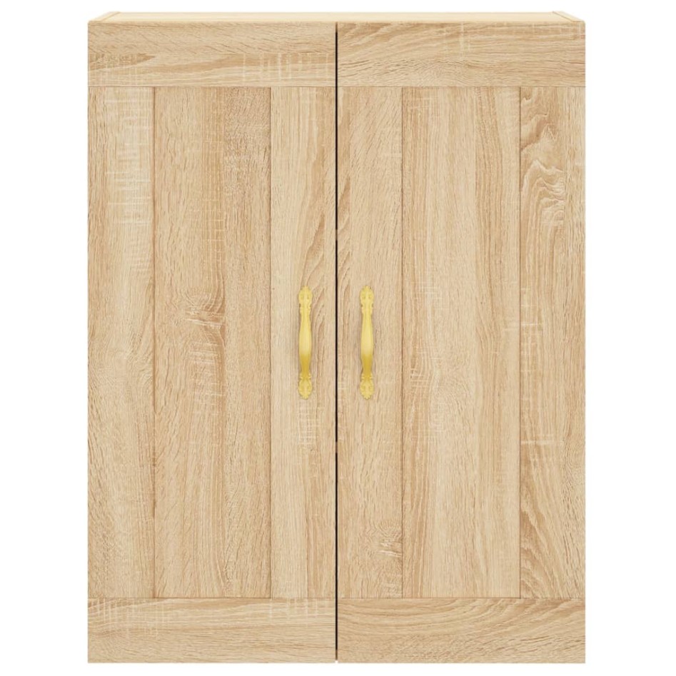 Aparador alto madera contrachapada color roble 69,5x34x180