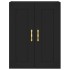 Aparador alto madera contrachapada negro 69,5x34x180