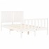 Estructura cama de matrimonio con cabecero madera maciza