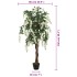Árbol de wisteria artificial 840 hojas verde y blanco 150