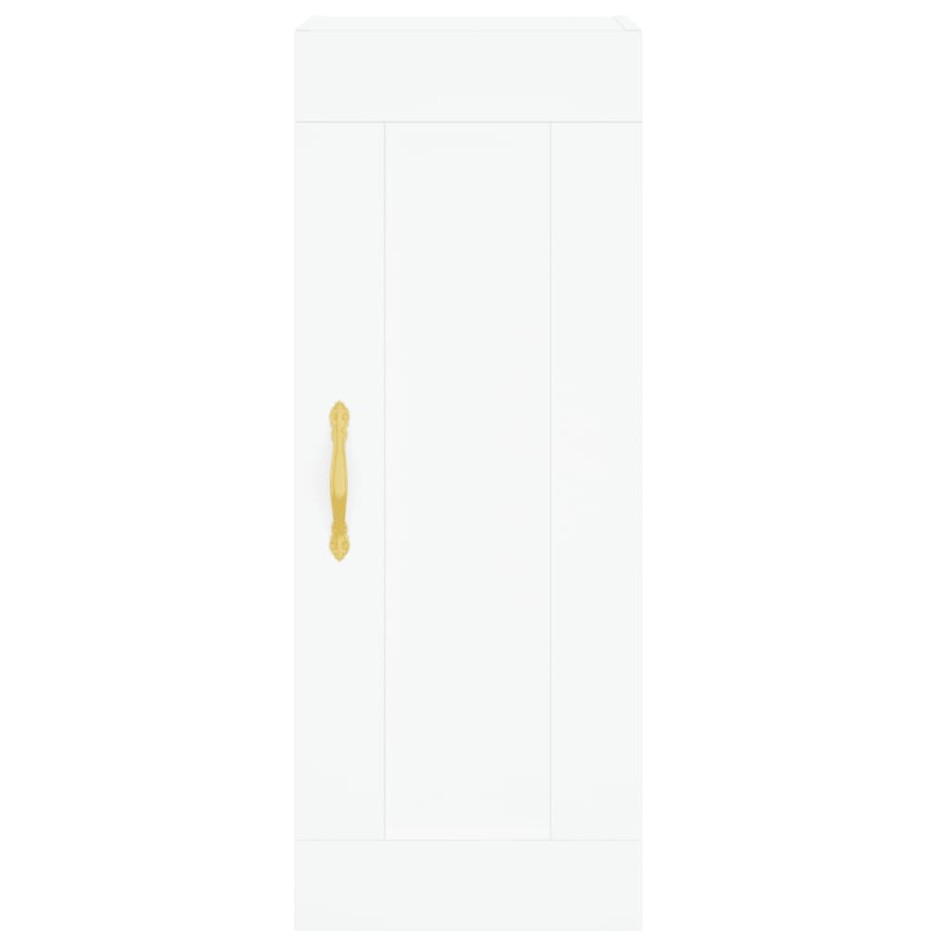 Aparador alto madera contrachapada blanco 34,5x34x180