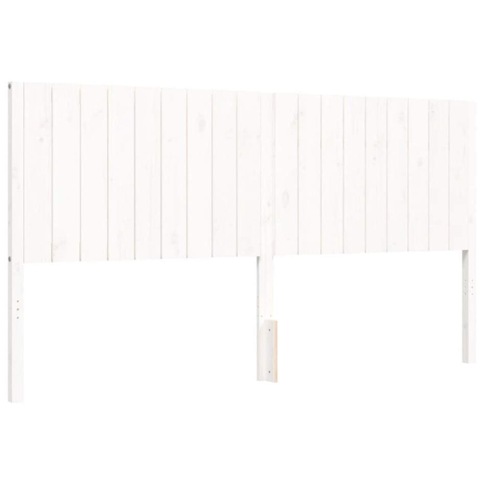 Estructura cama de matrimonio con cabecero madera maciza