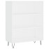 Aparador alto madera contrachapada blanco brillo 69,5x34x180