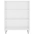 Aparador alto madera contrachapada blanco brillo 69,5x34x180