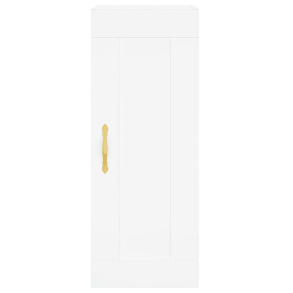 Aparador alto madera de ingeniería blanco 34,5x34x180